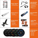 210lb Home Gym sets Multi-functional Power Cage,Home Adjustable Pullup Squat Rack 1000Lbs Capacity 42152388