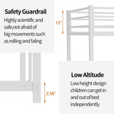 ZNTS Metal Twin over Twin Bunk Bed/ Heavy-duty Sturdy Metal/ Noise Reduced/ Safety Guardrail/No Box W1935P182607