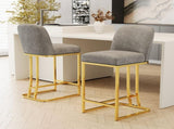 Dining Bar Chairs Set of 2 Modern style bar chairs with simple design, Creative Design comfortable W1727P240722