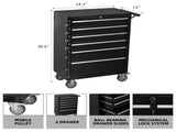 6-Drawer Rolling Tool Chest Cabinet, Large Capacity Metal Tool Box with Wheels and Locking, Roll W3037P242001