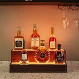 LED Lighted Liquor Bottle Display Shelf, 20 Inch Bar Display Shelf, DIY Illuminated Bottle Shelf W2178P163142