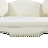 54"Width Modern Velvet Upholstered Loveseat Sofa Accent Bedside Entryway Bench Small Sofa 2 Seater W111763556