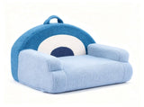Kids Armchair Toddler Reading Sofa, Full Compression, Teddy Velvet Cute Rainbow Pattern Kids Sofa 51224926