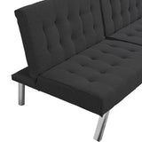 WOOD FRAME, STAINLESS LEG, FUTON, SOFA BED BLACK W2297P247597
