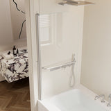 30 in. W * 58 in. H rotation shaft door Shower Doors for Bathtub, 1/4" Thick SGCC Tempered W2965P277718