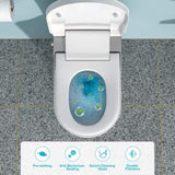 ZNTS Smart Toilet with Bidet Built in, Auto Open & Close, Elongated Heated seat, Foot Sensor Flush, LED W1243P203356