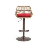COOLMORE Modern Swivel Bar Stools Set of 2 Adjustable Counter Height Chairs with Footrest for W39594820