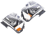 Pair Left & Right HID/Xenon Chrome Headlight Replacement for 2013-2014 Ford F150 FO2518120 80445071