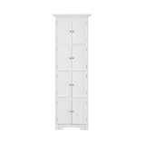 ZNTS Tall Storage Cabinet with Doors and 4 Shelves for Living Room, Kitchen, Office, Bedroom, Bathroom, W1693111249