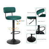 Modern Bars Set of 2,Curved Backrest Upholstered Counter Height Bars,Adjustable Bar W561P175963