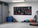 Modular PVC Slat Wall Paneling, 2x4 ft Black Garage Slatwall with Coupling Structure & DIY Cutting, 43097179