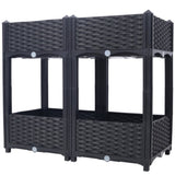 Planter Raised Beds - Elevated Planter Garden Box with Drainage Plug Raised Garden Beds for W465P187531