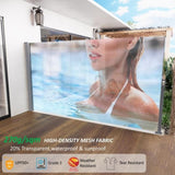 71"x138" Retractable Side Awning, Semi-transparent with UV printing,UPF50, Ideal for blocking W2205P305890