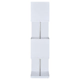 White and Chrome 4-tier Bookcase B062P145510
