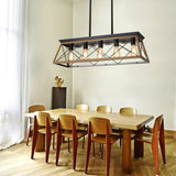 (Same as W134067498/L1003) 5-Light Walnut Farmhouse Chandeliers For Dining Room W1340P206631