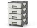 4-Drawer Compact Plastic Storage Cabinet Vertical Organizer for Bedroom Bathroom Office 51556050