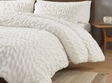 Full/Queen Ruched Fur Down Alternative Comforter Set B03597269