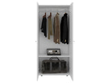 Armoire 66.9" H, 2 Doors, 2 Shelves, White - Bedroom B097P395870