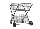 Extra Jumbo Shopping Cart,2 Layers Grocery Cart on Wheels, Foldable Utility Shopping Carts with W1961P290528