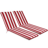 2PCS Set Outdoor Lounge Chair Cushion Replacement Patio Funiture Seat Cushion Chaise Lounge W2911P203974