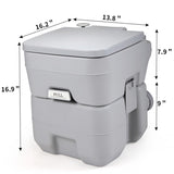 ZNTS 5 Gallon Portable Toilet, Flush Potty, Travel Camping Outdoor W2181P153991