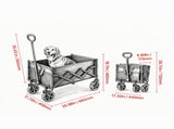 120L Heavy Duty Folding Wagon Cart , Collapsible Utility Wagon with All-Terrain Wheels for 86620856