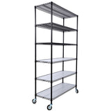 ZNTS 6 Tier 6000lbs Capacity NSF Metal Shelf Wire Shelving Unit, Heavy Duty Adjustable Storage Rack with W465142127