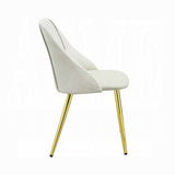 White and Gold Tight Back Side Chairs B062P182770