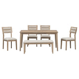Classic and Traditional Style 6 - Piece Dining Set, Includes Dining Table, 4 Upholstered Chairs & 45918393