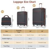 Hardshell Luggage Sets 3 Pieces 20"28" Luggages and Cosmetic Case Spinner Suitcase with TSA Lock N732P171585B