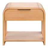 Modern One Drawer Waterfall Nightstand B035P203223