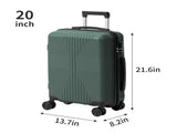 Non-TSA customs lock 2-in-1 PP trolley case, 12in/20in, PP dark green 84565064