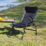 ZNTS Camping Lounge Chair, Portable Folding Reclining Camping Chair with Adjustable backrest for Indoor 99685219