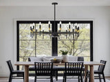 16-Light Black Gold Chandelier, 37.63" Modern Farmhouse Chandelier for Dining Room Over Table, Large 82153497