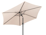 9ft Patio Umbrella, Outdoor Market Umbrella with Push Button Tilt, Crank Handle, 6 Sturdy Iron Ribs, 19634119