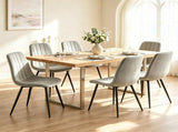 Set of 4 Mid-Century Modern Upholstered Dining Chairs, High Resilience Sponge Curved Seat Sturdy 87770576