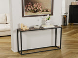 Narrow console table, high-end edge wrapped foyer table, entrance, industrial corridor table, living W578P357536