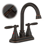 Bathroom Faucet Oil Rubbed Bronze 360 Degree High Arc Swivel Spout 4 Inches Centerset Vanity Faucet 42940453