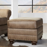 Leinster Faux Leather Arm Chair and Ottoman 2 pieces set T2574P196590