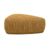 Pebble 44" Rounded Triangle Cocktail Ottoman, Mustard Yellow Tweed B2719P238433