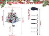 2PCS 50 LED Solar Artificial Christmas Tree - Lifelike Design with 2 Lighting Modes, 600mAh Battery 45456038