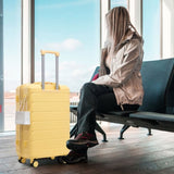 3 in 1 ABS&PC Trolley Box 20in 24in 28in Trolley Box Iron Tie Rod ABSPC Alloy Wine Yellow 40132619