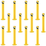 ZNTS Safety Bollard Post, 36 Inch Height Steel Bollards, 3 Inch Diameter Parking Bollard, Yellow Powder 04065749