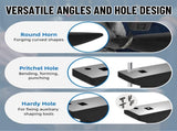 Single Horn Anvil,100Lbs Cast Steel Anvil, High Hardness Anvil, Four holes in the Base for Fixing, W2885P300080