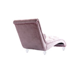 COOMORE Velvet Chaise Lounge Indoor,Button-Tufted Upholstered Chaise Lounge Chair with Pillow for W39538676