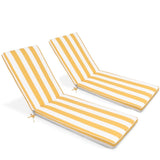 2PCS Set Outdoor Lounge Chair Cushion Replacement Patio Funiture Seat Cushion Chaise Lounge W419P194536