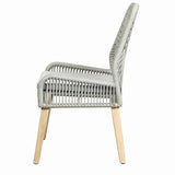 Grey and Weathered Wash Woven Back Side Chairs B062P145460