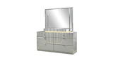 Modern Style 6- Drawer Dresser Made with Wood in Gray B009P155260