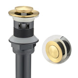 2 Handle 4 Inch Centerset Bathroom Sink Faucet with Pop-Up Drain, Brushed Gold W122460801