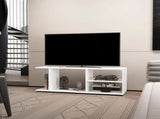 White TV Rack with Open Storage B062P252133
